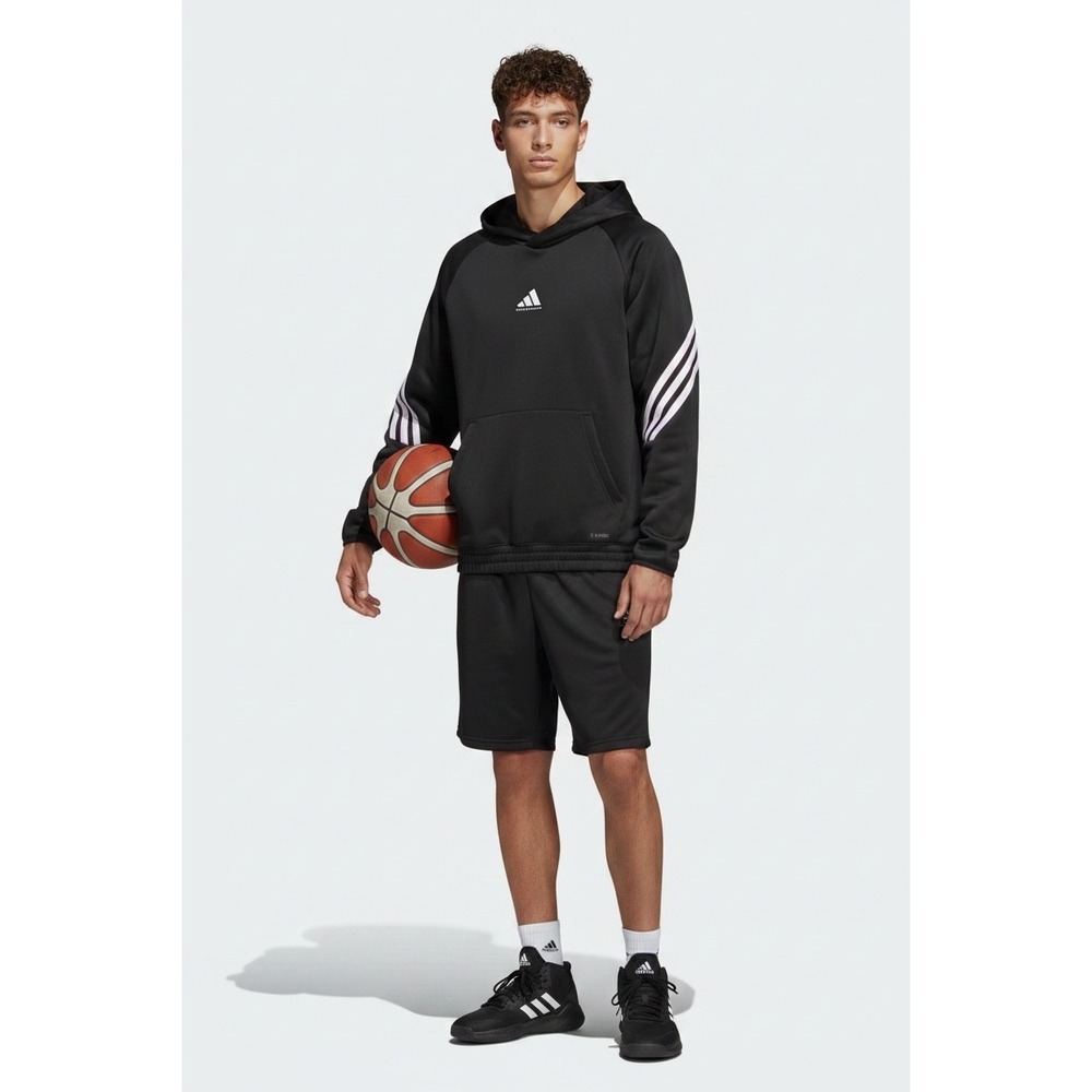 NEW Adidas Basketball Crazywarm Hoody Mens 2XL Black Performance Sweatshirt